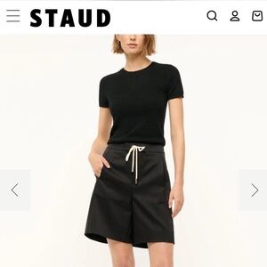 STAUD Elegant Black shorts